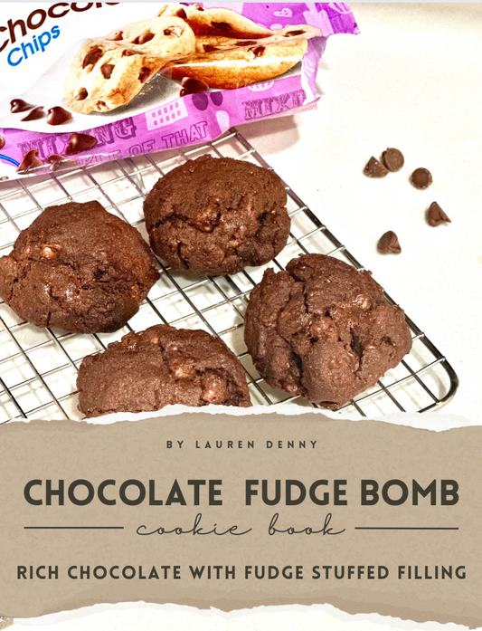 Chocolate Fudge Bomb Stuffed Cookie Recipe eBook digital download