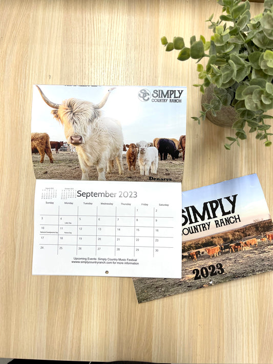 Simply Country Ranch Farm Animal, Scottish Highland Cow Calendar; Fluffy Cow 2022 8.5x5in.