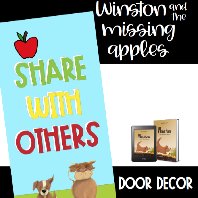 Winston and the Missing Apples Book Classroom Door Decor poster set