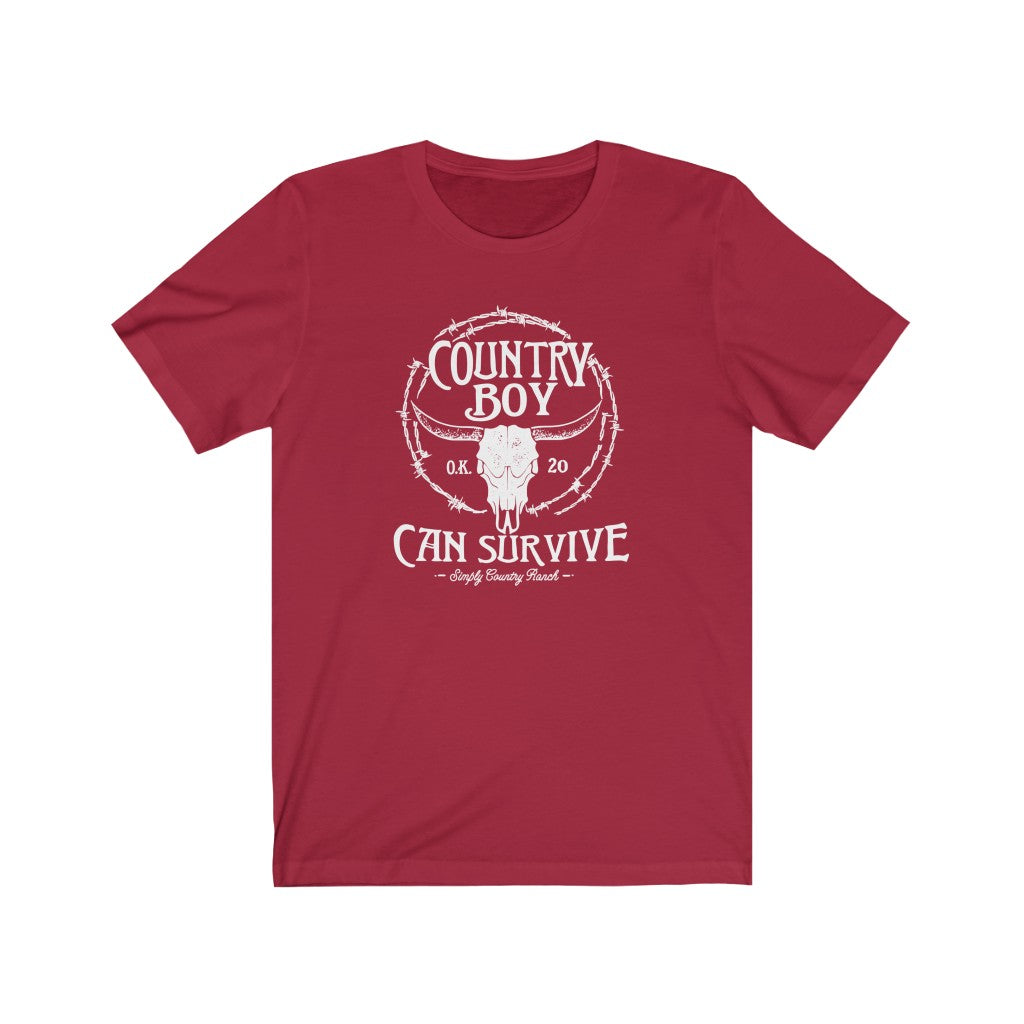 Country Boy Can Survive Short Sleeve Tee
