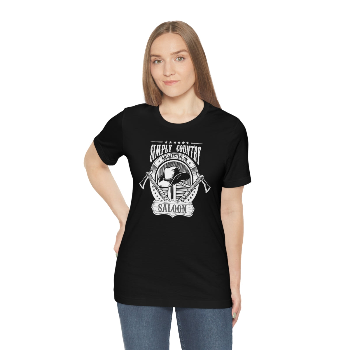 simply country saloon Unisex Jersey Short Sleeve Tee