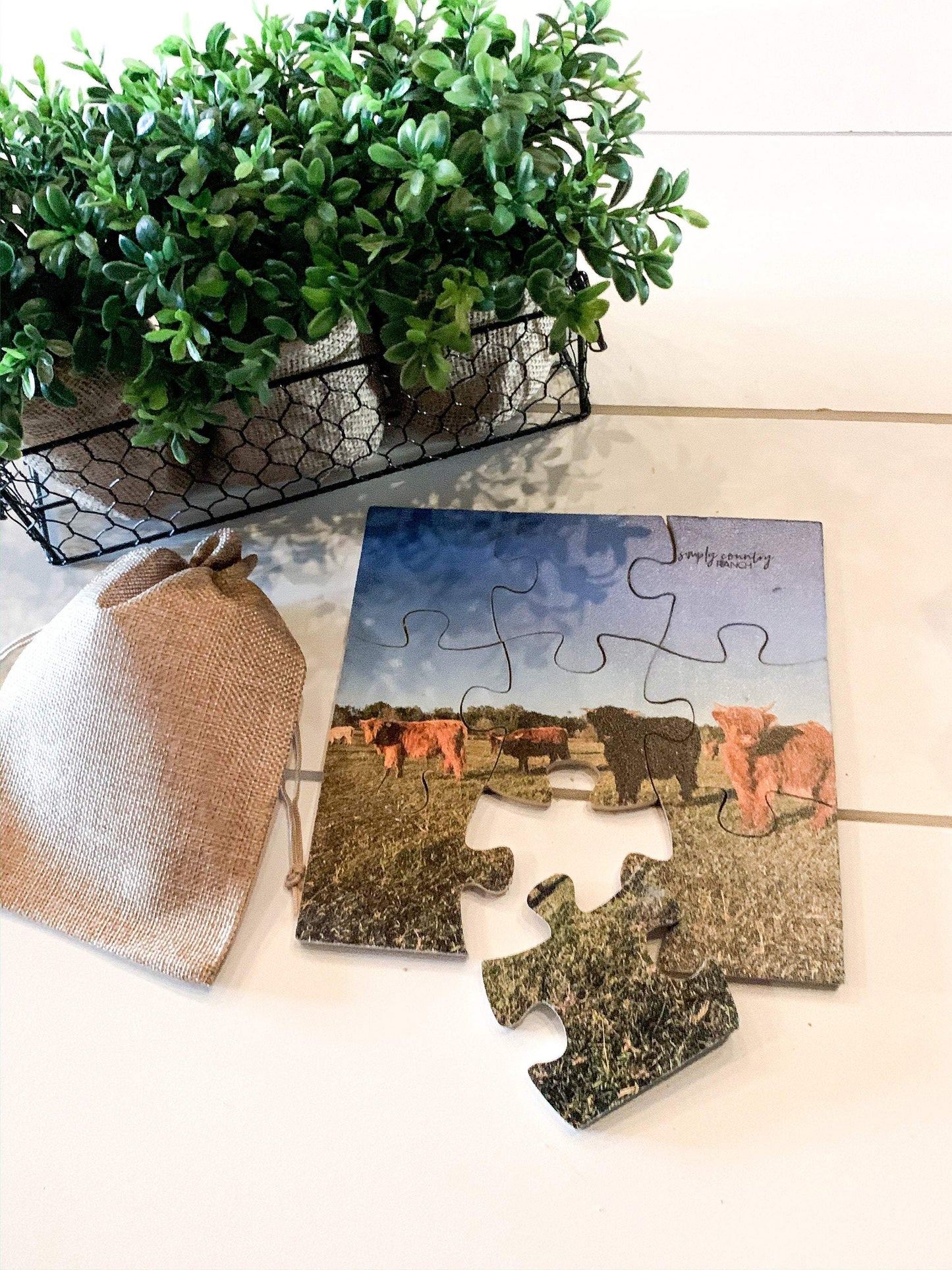 Picture Puzzles; Farm animals, Kid Puzzle, Wood Puzzle